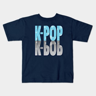 K-Pop with dots and shadow in blue Kids T-Shirt